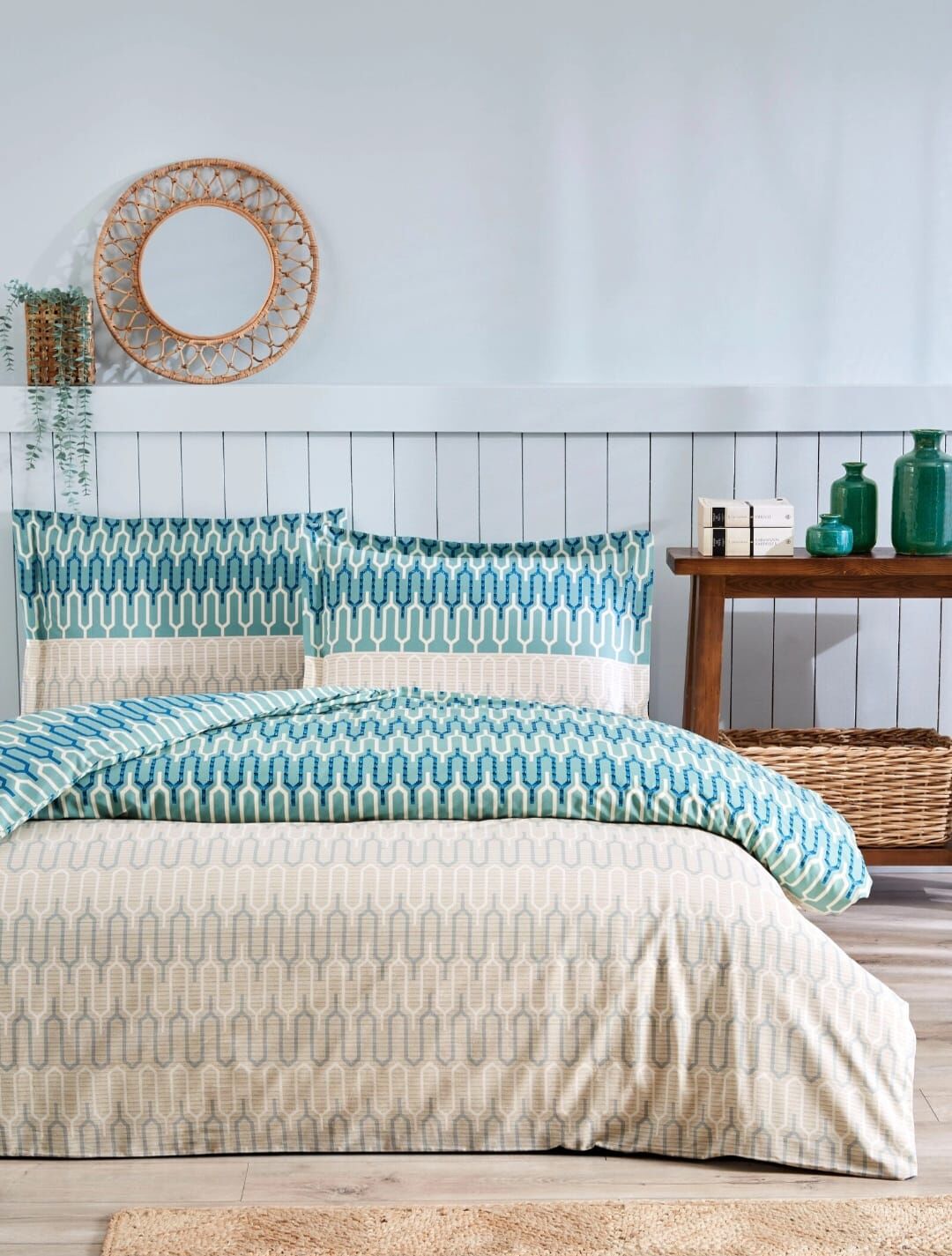ÖZDİLEK ÇİFT KİŞİLİK NEVRESİM TAKIMI FLAME STITCH