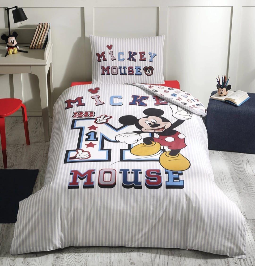 ÖZDİLEK LİSANSLI MICKEY MOUSE COLLAGE TEK KİŞİLİK NEVRESİM TAKIMI