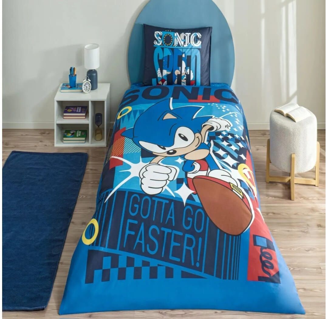 TAÇ LİSANSLI SONIC CLASSIC TEK KİŞİLİK NEVRESİM TAKIMI