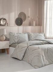 ÖZDİLEK ÇİFT KİŞİLİK NEVRESİM TAKIMI LINEA ETNICA KREM