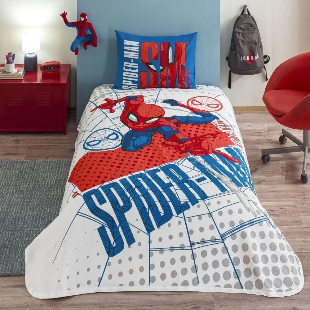 Taç Lisanslı Tek Kişilik Pike Takımı Spiderman Web