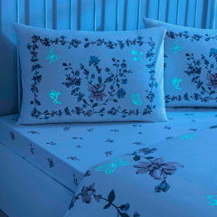 Taç Glow Ranforce Çift Kişilik Nevresim Takımı Materna Pudra