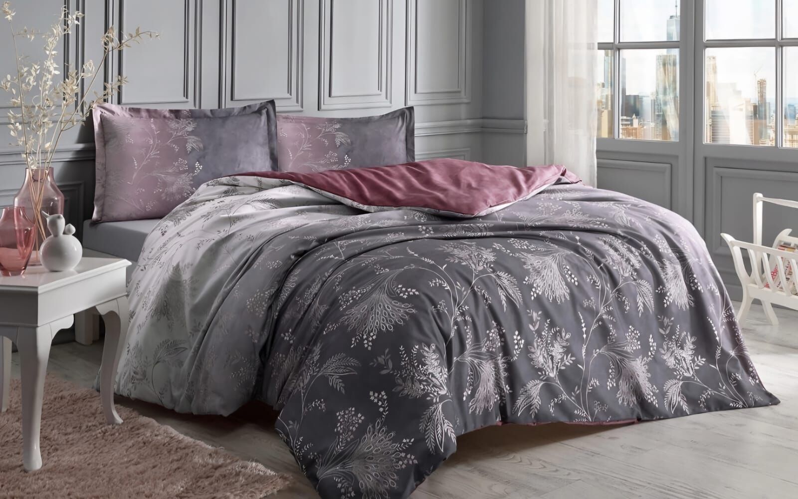 Özdilek Çift Kişilik Ranforce Nevresim Takımı Ditsy Mor