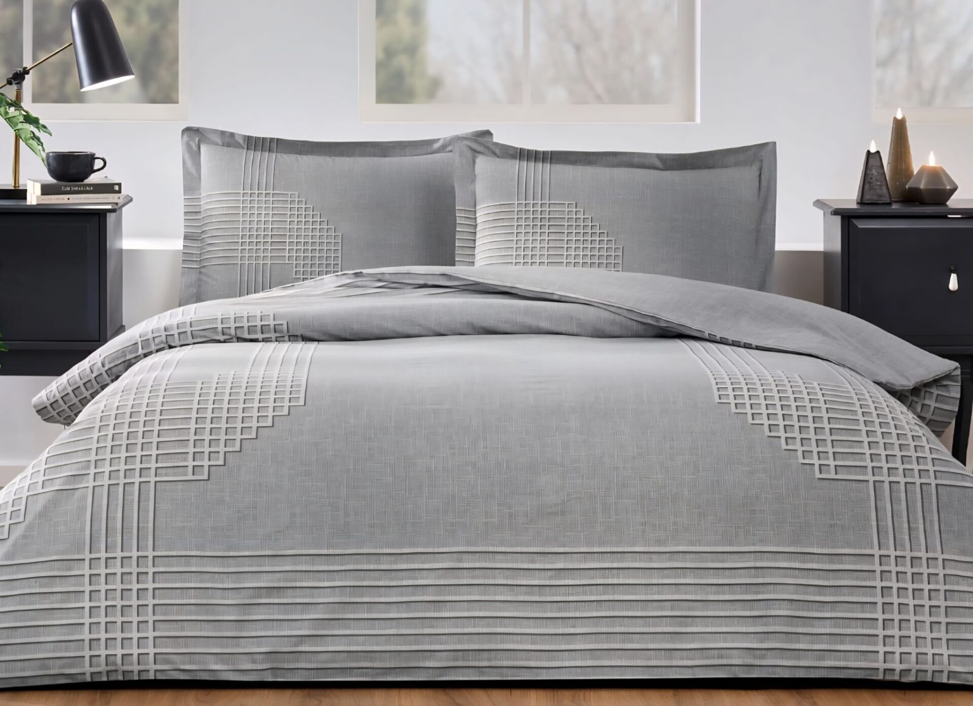 Özdilek Tek Kişilik Ranforce Nevresim Takımı Unique Gri