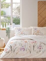 ÖZDİLEK TEK KİŞİLİK RANFORCE NEVRESİM TAKIMI WHITE LILY LİLA