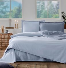 Özdilek Tek Kişilik Ranforce Nevresim Takımı Buz Mavisi Marina