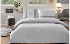 Özdilek Nev Çift Kişilik Nevresim Takımı Heartbeat Gri