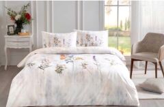 ÖZDİLEK NEV ÇİFT KİŞİLİK NEVRESİM TAKIMI FLORAISON SOMON