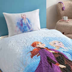 Taç Lisanslı Disney Frozen Sisters Pamuk Tek Kişilik Complete Set