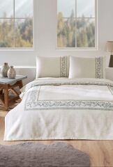 Özdilek Tek Kişilik Ranforce Pike Takımı Bordado Krem