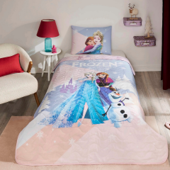 Taç Lisanslı Disney Frozen Winter Tek Kişilik Yatak Örtüsü Seti