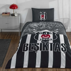 Taç Lisanslı Beşiktaş Şanlı Kartal Pamuk Tek Kişilik Nevresim Takımı