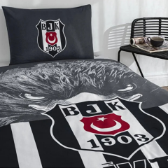 Taç Lisanslı Beşiktaş Şanlı Kartal Pamuk Tek Kişilik Nevresim Takımı