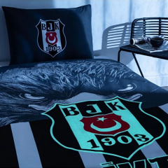 Taç Lisanslı Beşiktaş Şanlı Kartal Pamuk Tek Kişilik Nevresim Takımı