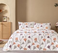 Taç Çift Kişilik Ranforce Baskılı Pike Takımı Lassie