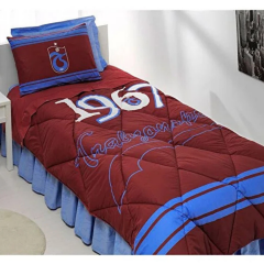Taç Trabzonspor Logo Lisanslı Ranforce Uyku Seti / Yorgan Seti
