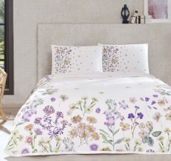 Taç Çift Kişilik Ranforce Baskılı Pike Takımı Gleam