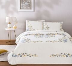 Taç Çift Kişilik Ranforce Baskılı Pike Takımı Charmy