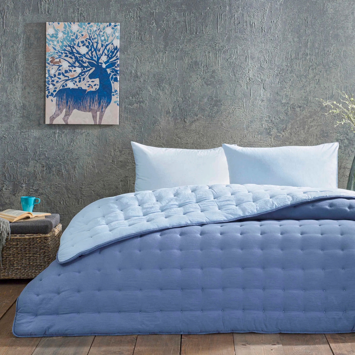 Taç Donna Sleeper Set Tek Kişilik Mavi