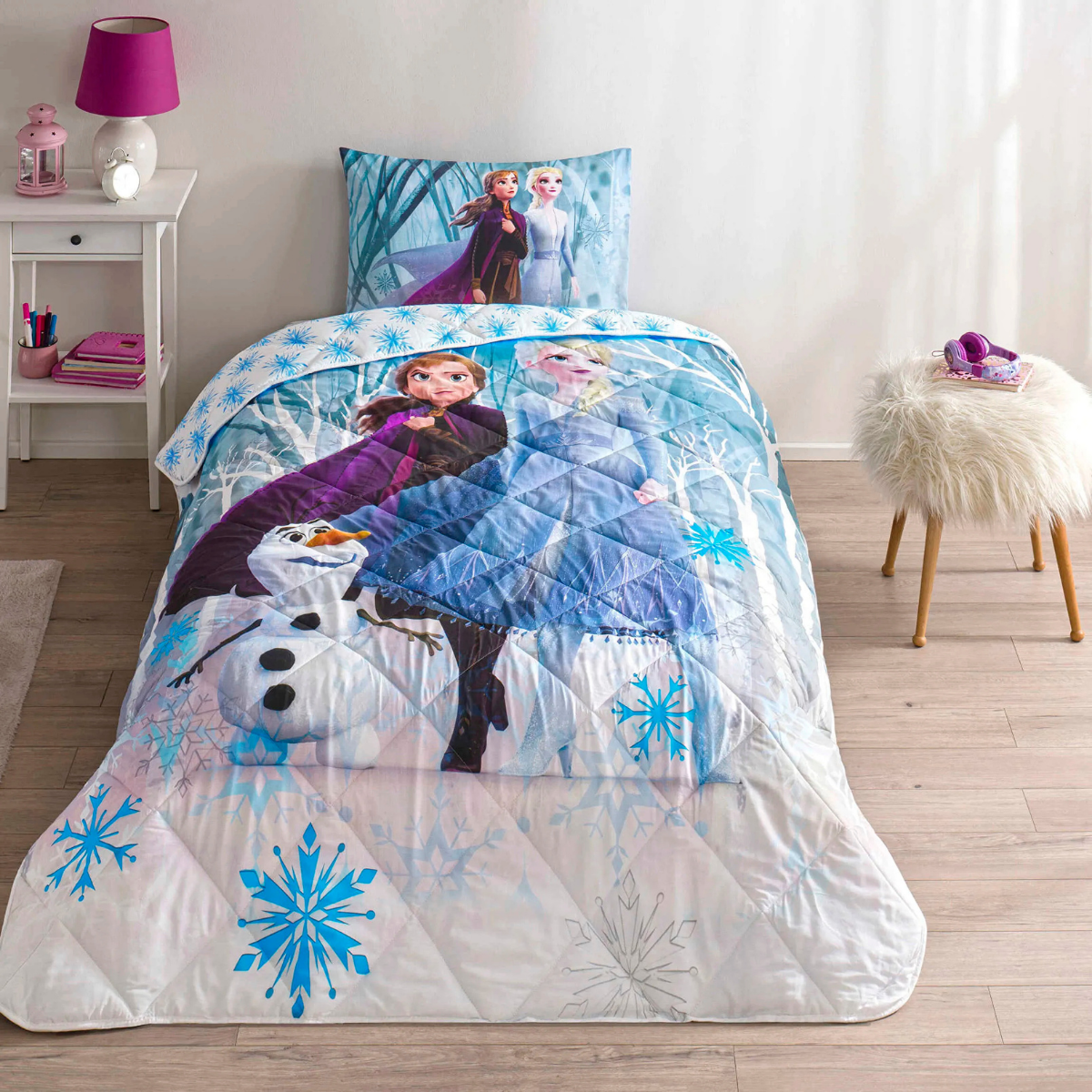 Taç Lisanslı Yorgan Seti Frozen Winter Tek Kişilik