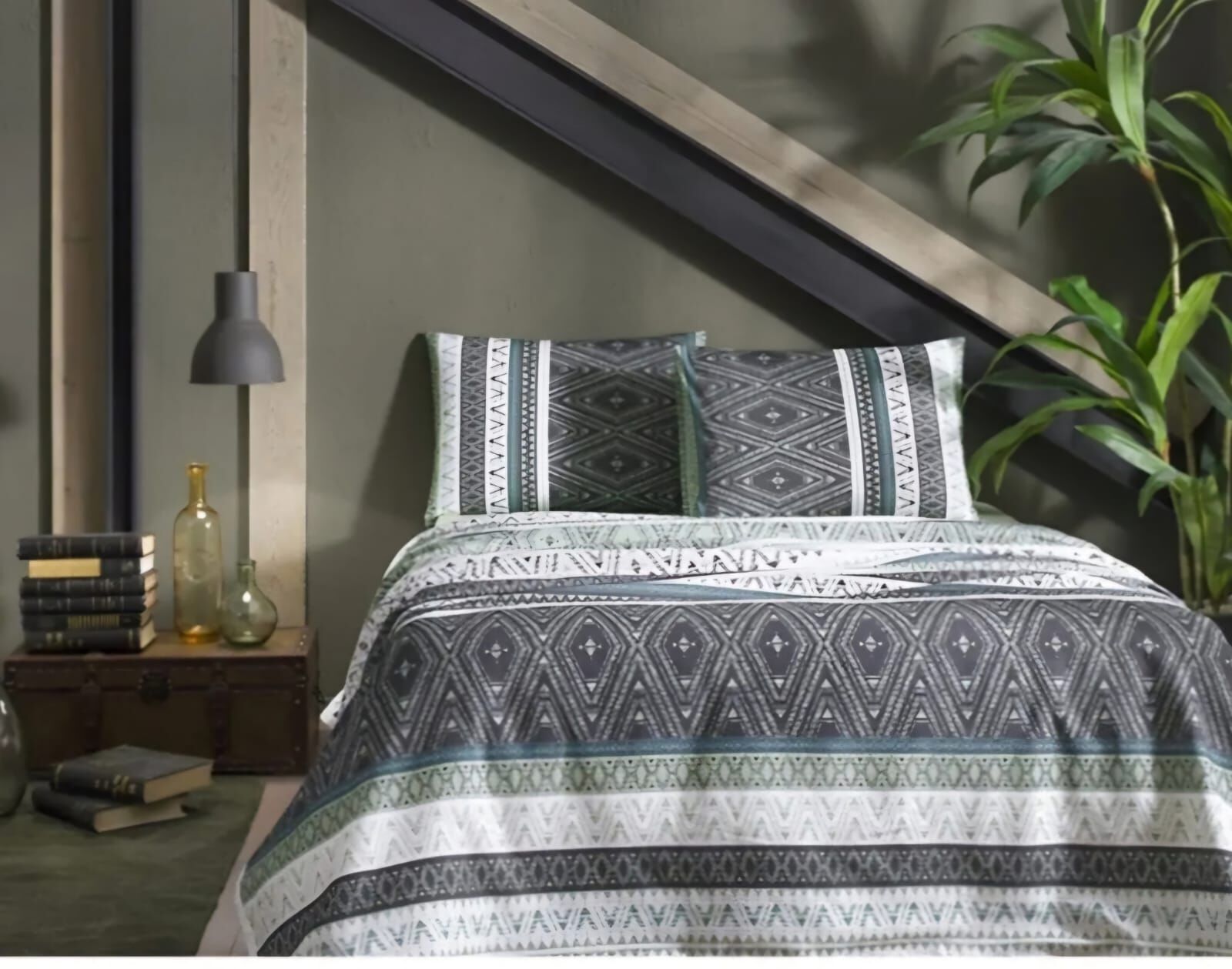 Taç Çift Kişilik Ranforce Baskılı Pike Takımı Sadler