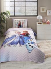 Özdilek Lisanslı Tek Kişilik Yatak Örtüsü Takımı Frozen Frosted Lights