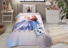 Özdilek Lisanslı Tek Kişilik Yatak Örtüsü Takımı Frozen Frosted Lights