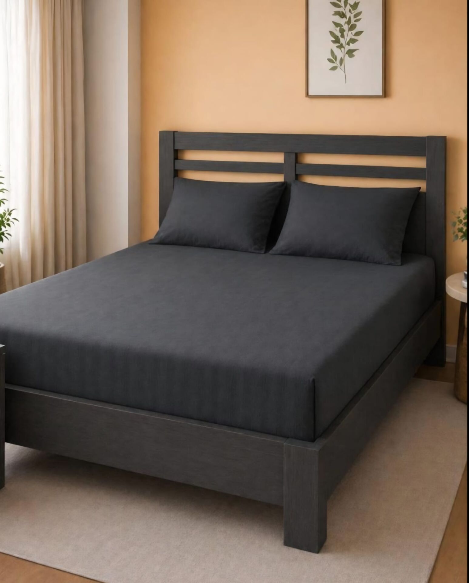 Clasy Çift Kişilik Lastikli Çarşaf Takım 160*200cm Füme