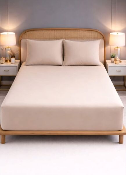 Clasy Çift Kişilik Lastikli Çarşaf Takım 160*200cm Bej