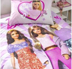 Taç Lisanslı Barbie Shine Tek Kişilik Nevresim Takımı