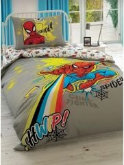 Taç Lisanslı Spiderman Power Tek Kişilik Nevresim Takımı