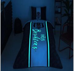 Taç Lisanslı Beşiktaş 1903 Glow Gece Işıltısı Tek Kişilik Nevresim Takımı