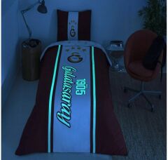 Taç Lisanslı Galatasaray 1905 Glow Gece Işıltısı Tek Kişilik Nevresim Takımı