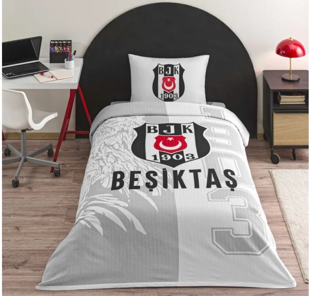 Taç Lisanslı Beşiktaş Soccer Tek Kişilik Pike Takımı