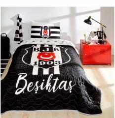 Taç Lisanslı Beşiktaş Stripe Tek Kişilik Yatak Örtüsü Takımı