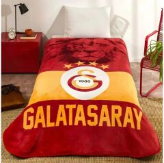 Taç Lisanslı Galatasaray Klasik Aslan Tek Kişili Battaniye