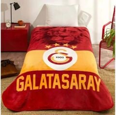 Taç Lisanslı Galatasaray Klasik Aslan Tek Kişilik Battaniye