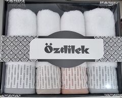 Özdilek Plaid Moderna Beyaz 4'lü Havlu 50*90 Cm El-Yüz Havlusu
