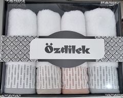 Özdilek Plaid Moderna Beyaz 4'lü Havlu 50*90 Cm El-Yüz Havlusu