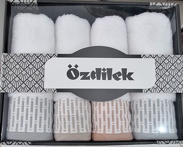 Özdilek Plaid Moderna Beyaz 4'lü Havlu 50*90 Cm El-Yüz Havlusu