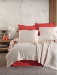 Özdilek Liya Çift Kişilik Pike Seti Turuncu/Kiremit-Terracota