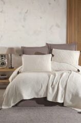 Özdilek Liya Çift Kişilik Pike Seti Bej