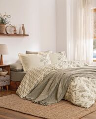 Özdilek Pikeli Nevresim Takımı Çift Kişilik Fresque Bej