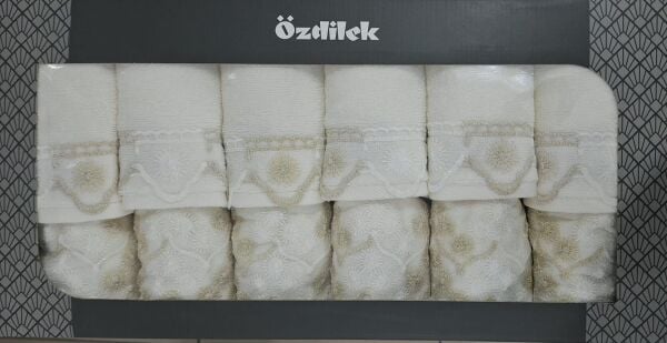 Özdilek Beyza Güpürlü 12'li Havlu 50*90 + 30*50cm
