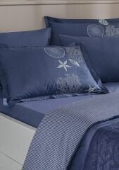 Özdilek Pikeli Nevresim Takımı Çift Kişilik Corallino Lacivert