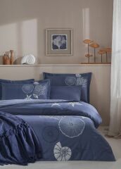 Özdilek Pikeli Nevresim Takımı Çift Kişilik Corallino Lacivert