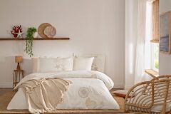 Özdilek Pikeli Nevresim Takımı Çift Kişilik Corallino Krem