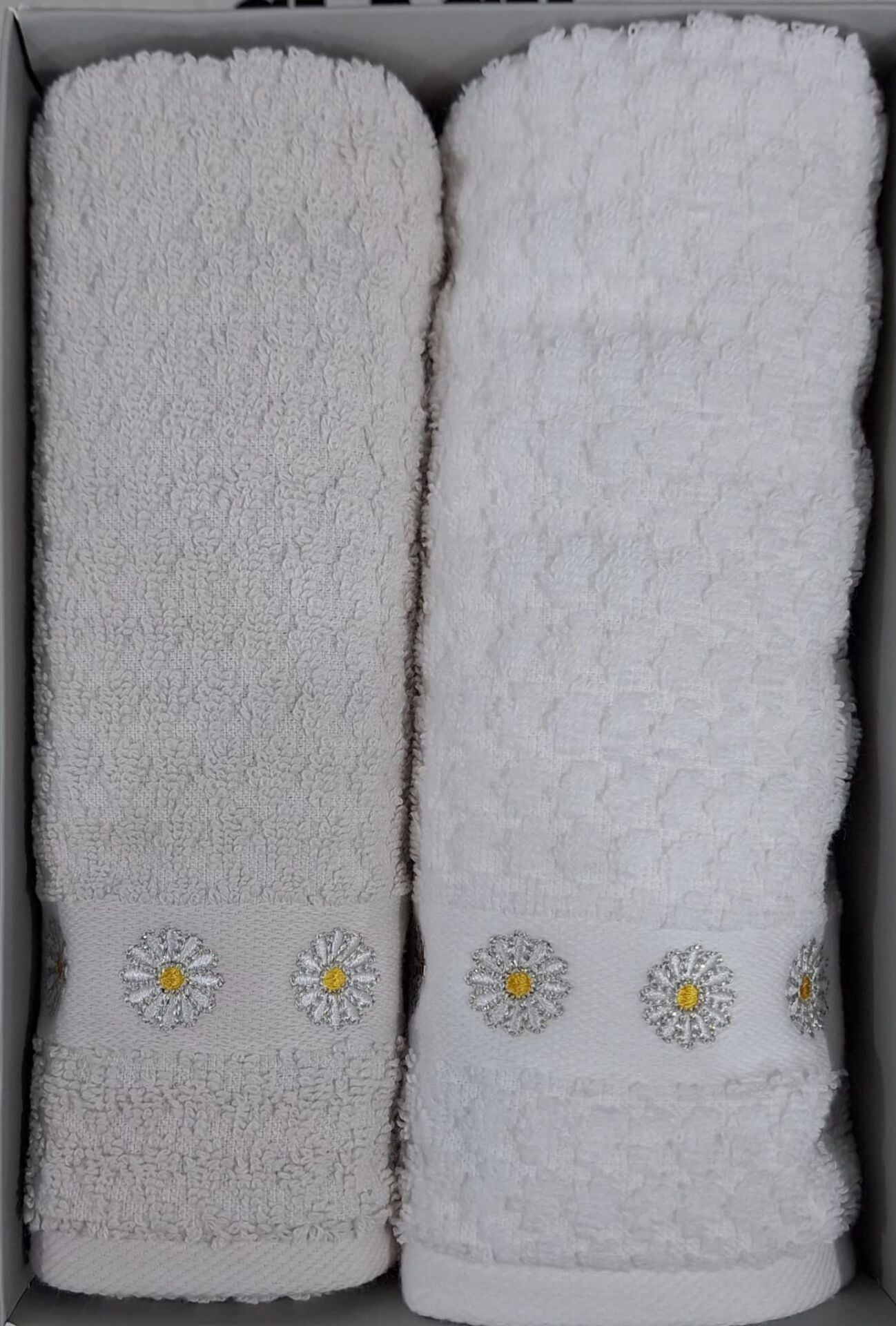 Özdilek Pure Daisy Ekru-A.Bej 2'li Havlu 50*90 cm El-Yüz Havlusu