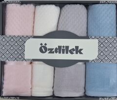 Özdilek Bright Renkli Kutulu 4'lü Havlu 50*90Cm El-Yüz Havlusu