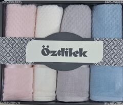 Özdilek Bright Renkli Kutulu 4'lü Havlu 50*90Cm El-Yüz Havlusu